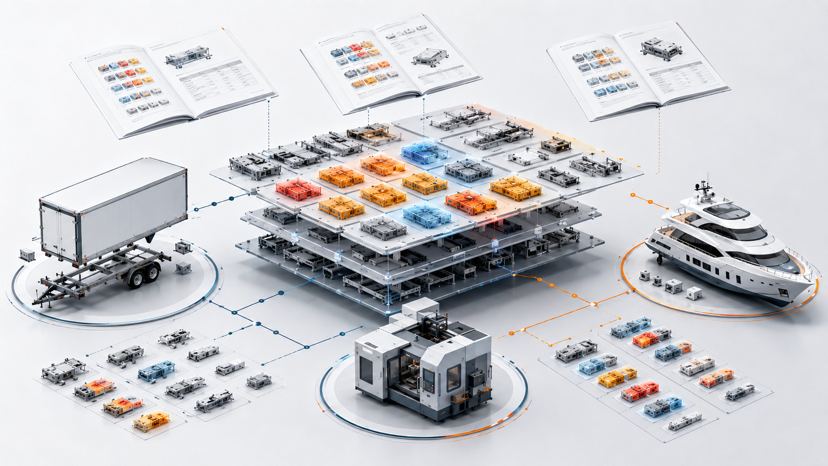 Variation heatmaps and module books for a modular product portfolio