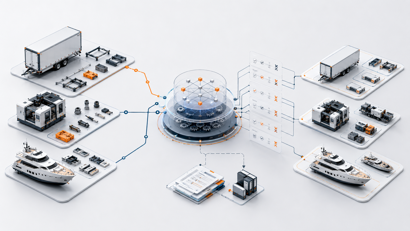 Configuration rules and rule sets linking product variants to modules