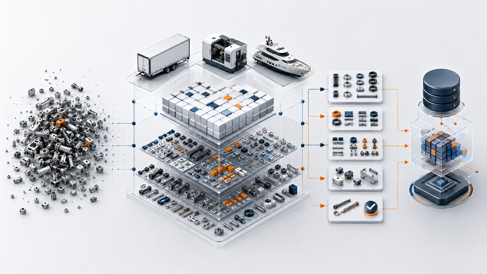 Classification and cleanup of product data into a structured module library